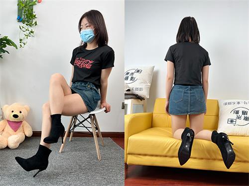 [东禾摄影]No.075 牛仔裙 肉丝 短靴[258P1V-1.39G]