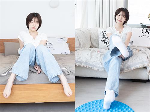 [袜啵啵]NO.708 小甜豆-板鞋、纯白棉袜、裸足[170P1V-6.27G]