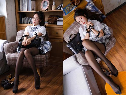 [美图精选]2684-苏嫣嫣阿姨-黑丝JK格子裙【25P/45M】