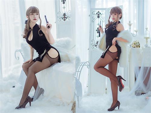 [美图精选]2696-Neko-薇薇-改良黑旗袍【28P/58M】