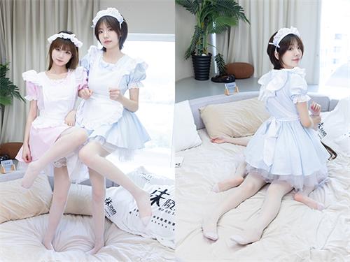 [袜啵啵]NO.745 小甜豆甜甜圈-女仆装、皮鞋、薄白丝[160P1V-5.87G]